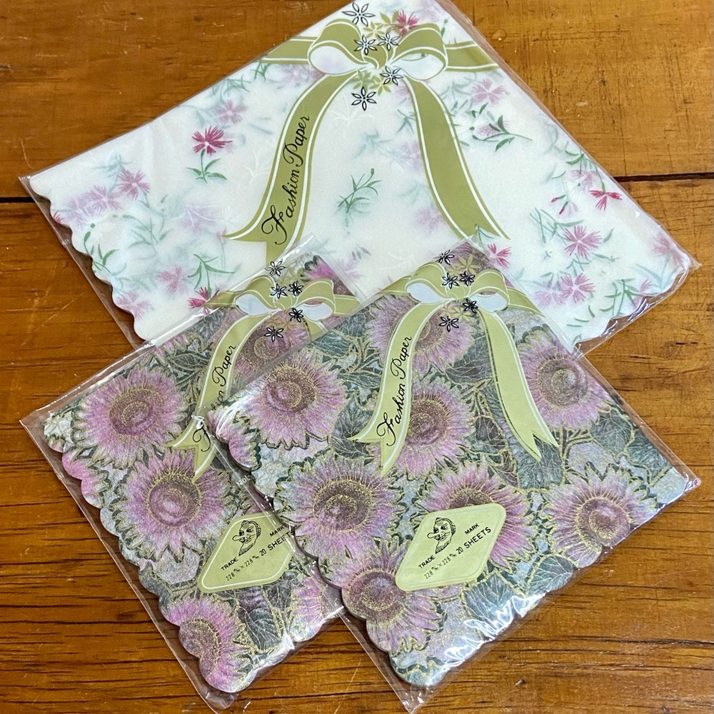 Lot of 3 Japanese Fashion Napkins NIP